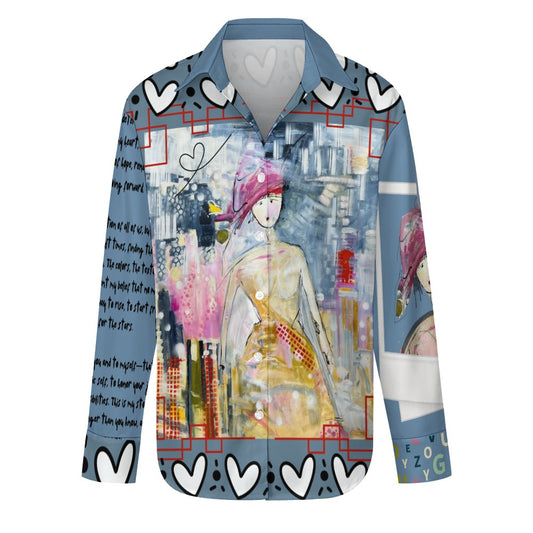 I1101 - Women's Long Sleeve Silk Shirt * Meet the Ladies