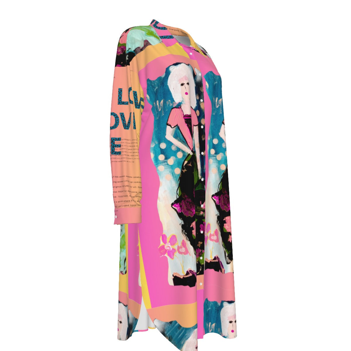 Y2124 - Long Shirt Dress * I am Woman