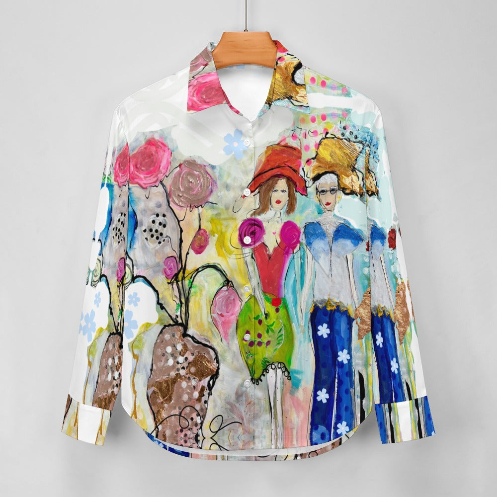 I1035 - Women's Long Sleeve Silk Shirt * Meet the Ladies