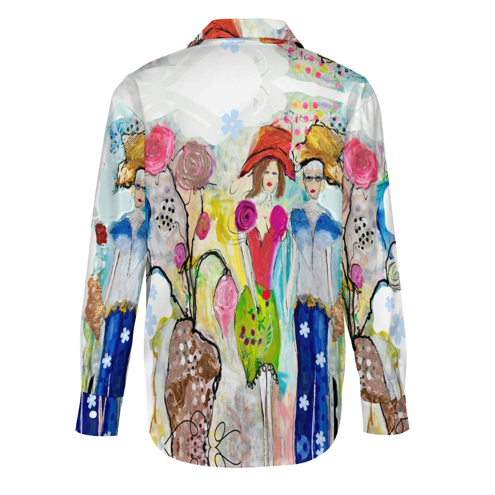 I1035 - Women's Long Sleeve Silk Shirt * Meet the Ladies