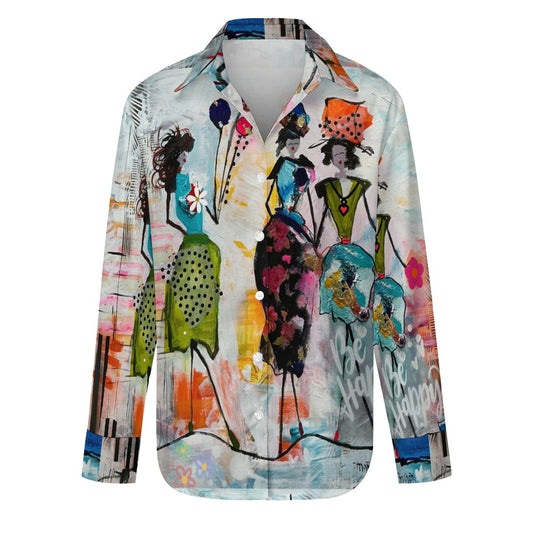 I1037 - Women's Long Sleeve Silk Shirt * Meet the Ladies