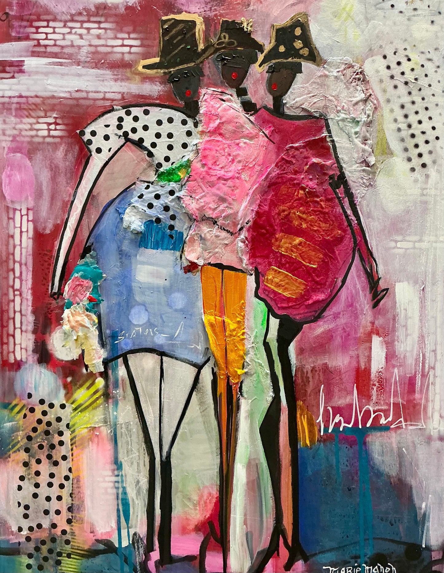 S6101 - "Sisters" Scarf - Modal/Cashmere 37”x37”