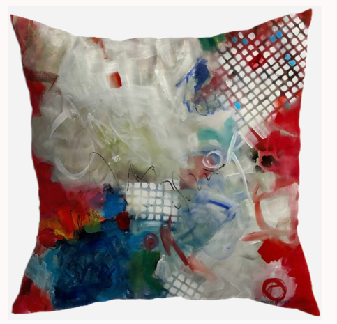 S7030 - Pillow 21 x 21 inches Organic Cotton Duck Canvas - Happy You'Re Ok