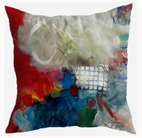 S7031 - Pillow 21 x 21 inches Organic Cotton Duck Canvas - Happy You'Re Ok Crop