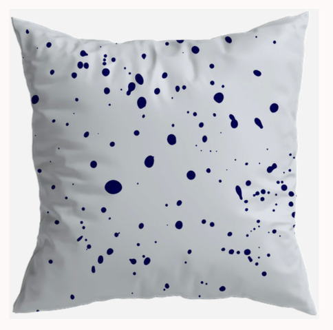 S7038 - Pillow 21 x 21 inches Organic Cotton Duck Canvas - Life can be Simple Stripes drips