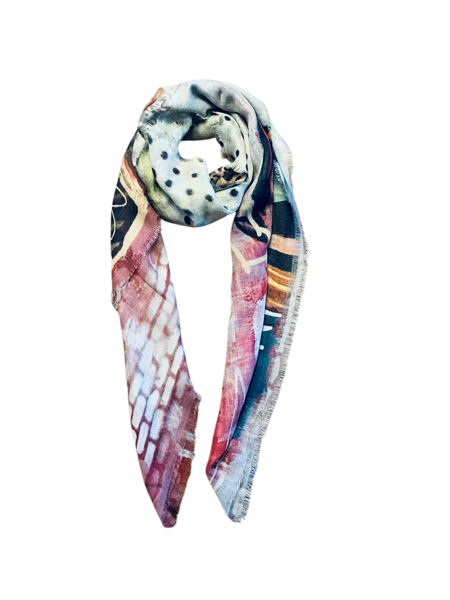 S6101 - "Sisters" Scarf - Modal/Cashmere 37”x37”