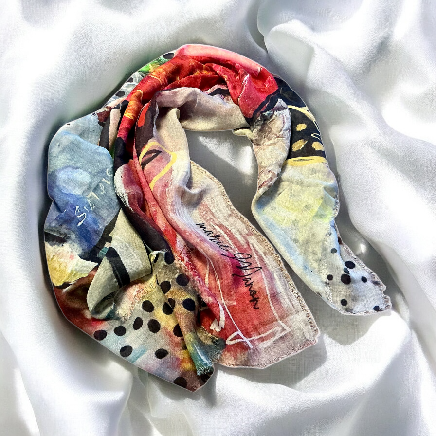 S6101 - "Sisters" Scarf - Modal/Cashmere 37”x37”