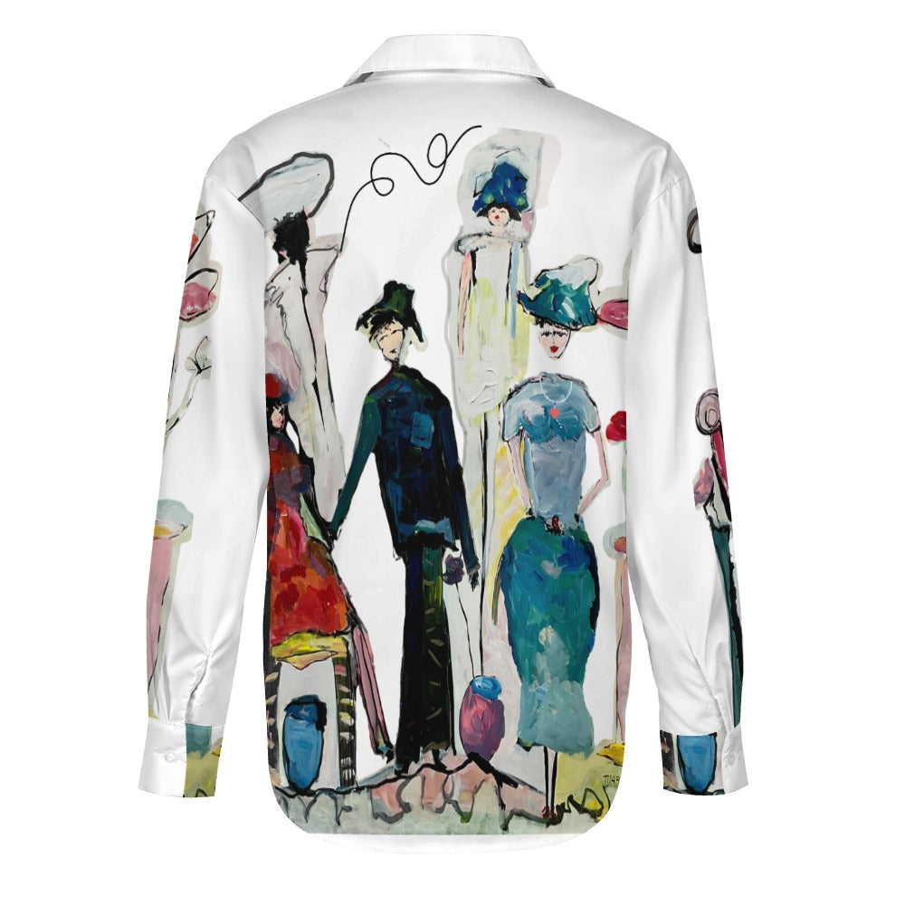 I1036 - Women's Long Sleeve Silk Shirt * Meet the Ladies