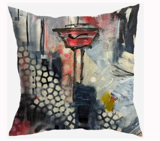 S7000 - Pillow 21 x 21 inches Organic Cotton Duck Canvas - Calgary Tower