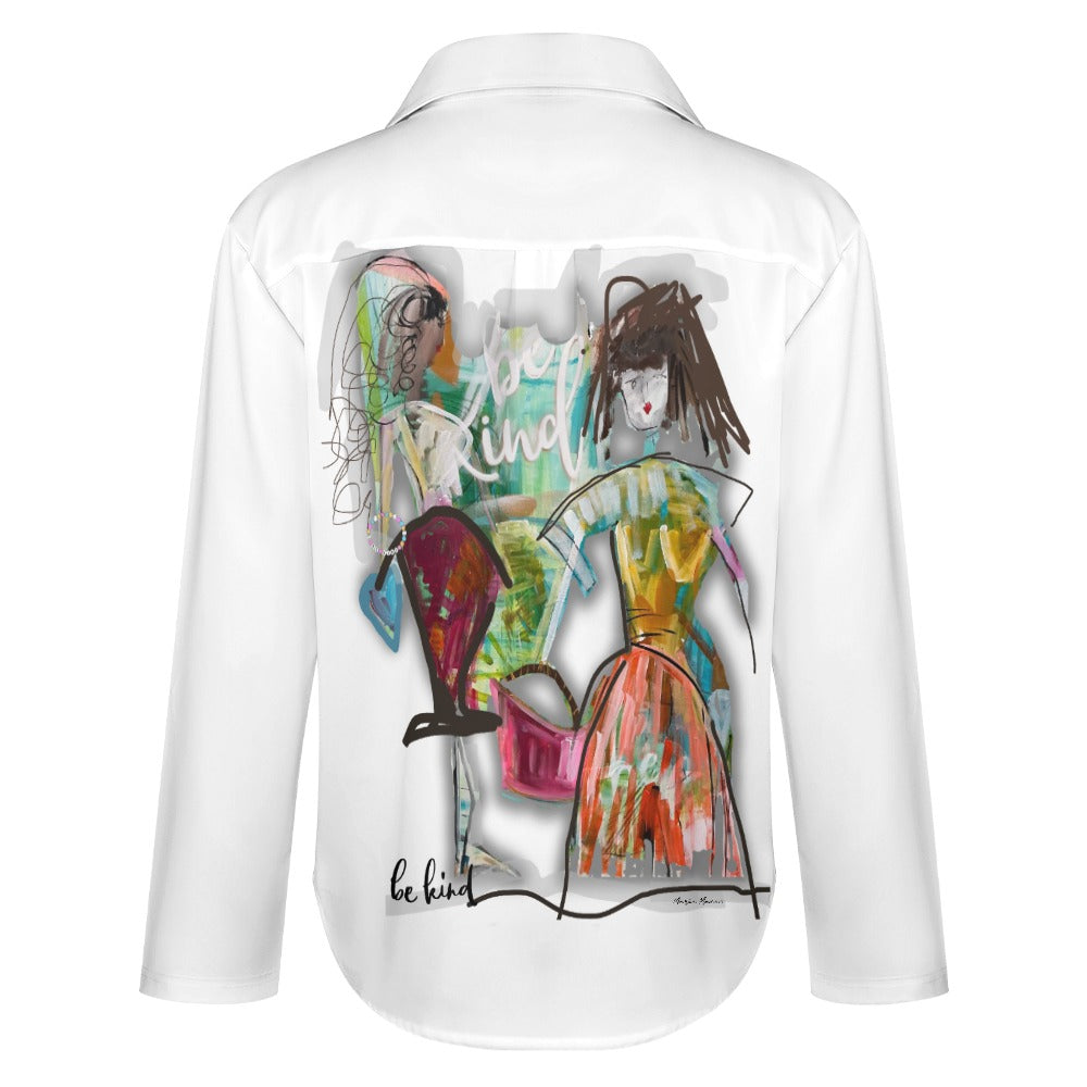 I1008 - Cropped Hem Shirt * Be Kind