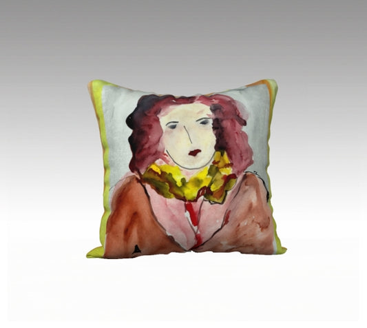 Pillow 18 x 18 inches Organic Cotton / Linen  - It's Cold Outside