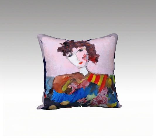 Pillow 18 x 18 inches Organic Cotton / Linen  - Living a Dream