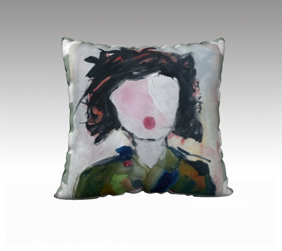 Pillow Cover 22 x 22 inches Organic Cotton / Linen  - Margo - Reversible