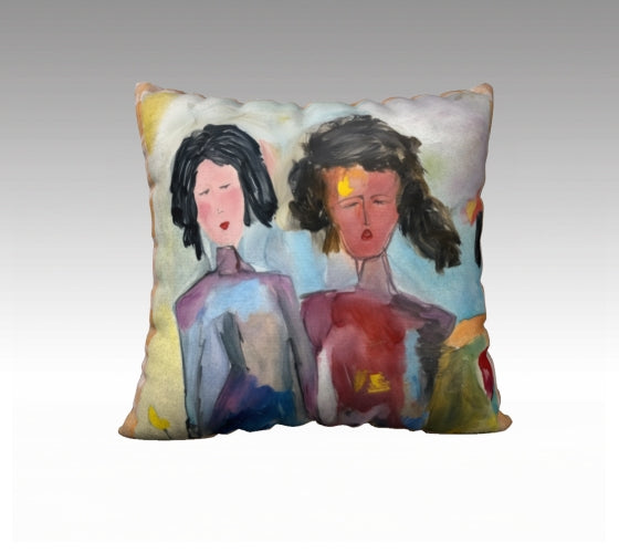 Pillow Cover 22 x 22 inches Organic Cotton / Linen  - Ma Jumelle - My Twin - Reversible