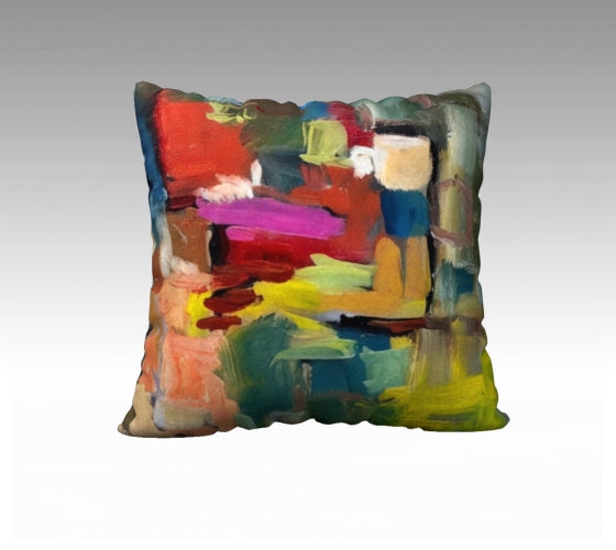 Pillow Cover 22 x 22 inches Organic Cotton / Linen  - Who's Marylin - Reversible