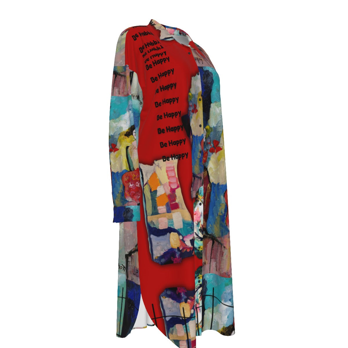 Y2143 - Long Shirt Dress * Be your Happy