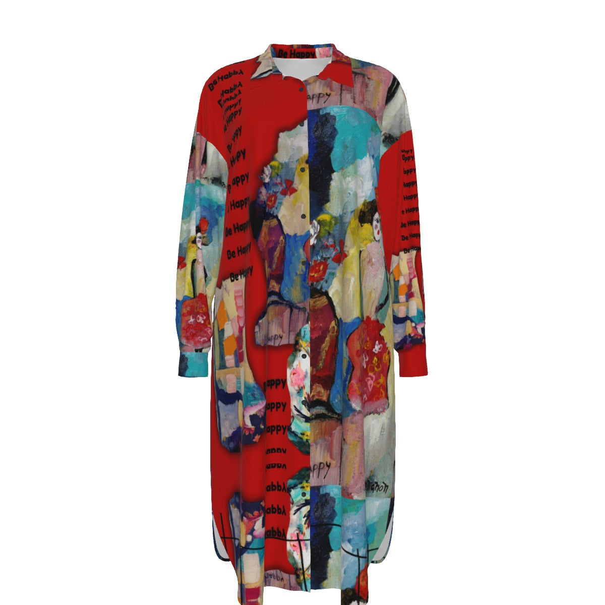 Y2143 - Long Shirt Dress * Be your Happy