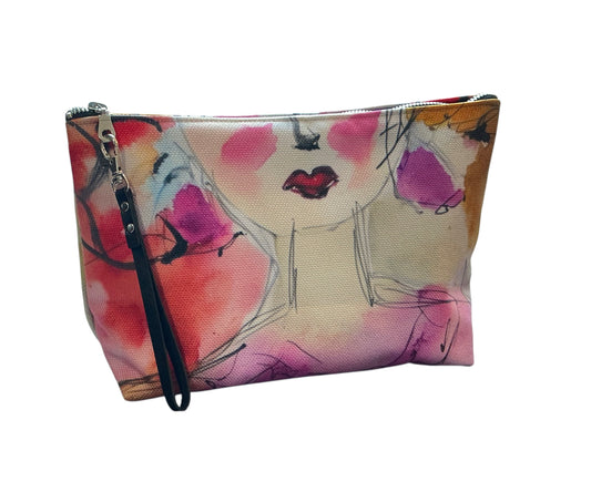 Makeup Bag - Red Lip - 12 inches bag