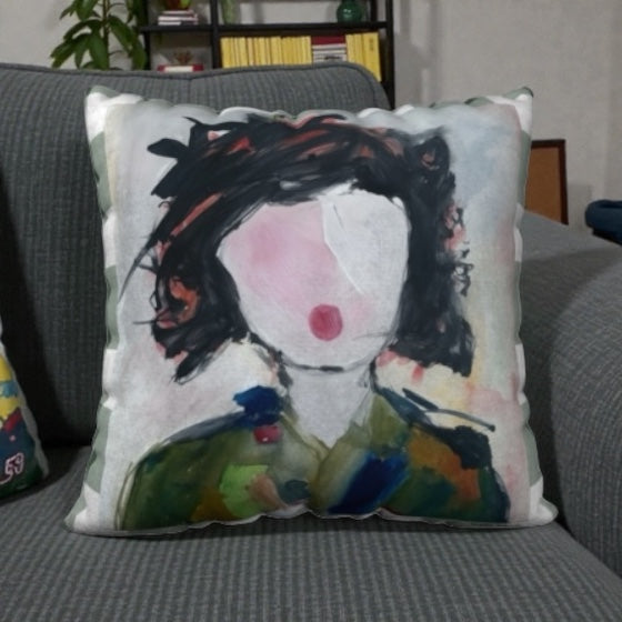 Pillow Cover 22 x 22 inches Organic Cotton / Linen  - Margo - Reversible