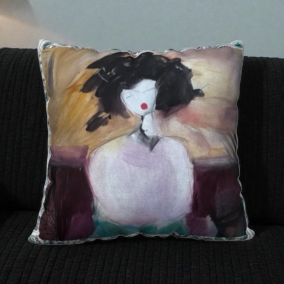 Pillow Cover 22 x 22 inches Organic Cotton / Linen  - Ana - Reversible