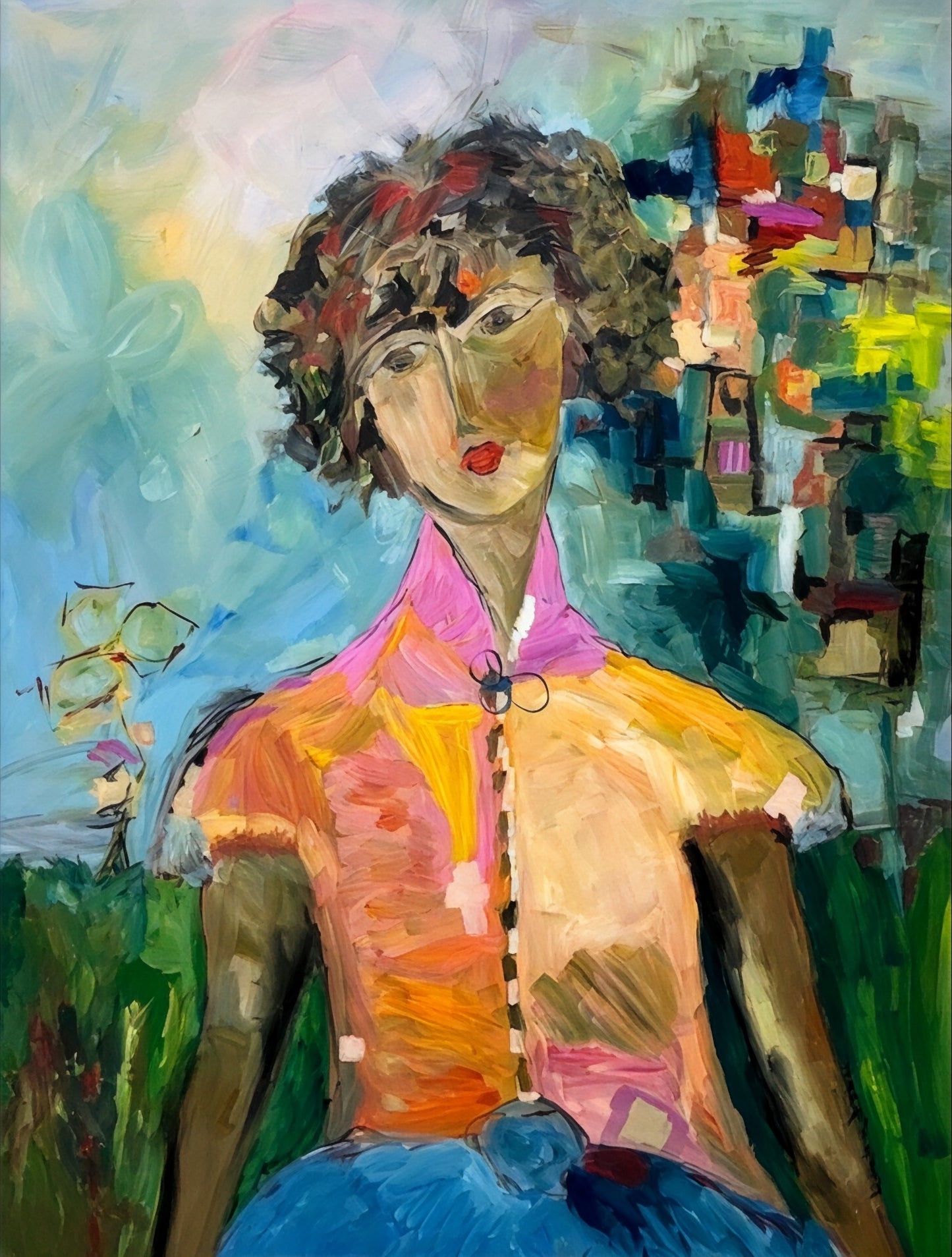 Pillow Cover 22 x 22 inches Organic Cotton / Linen  - Who's Marylin - Reversible