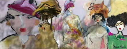 S6107 - "My Friends" Scarf - Modal/Cashmere 70"x27"