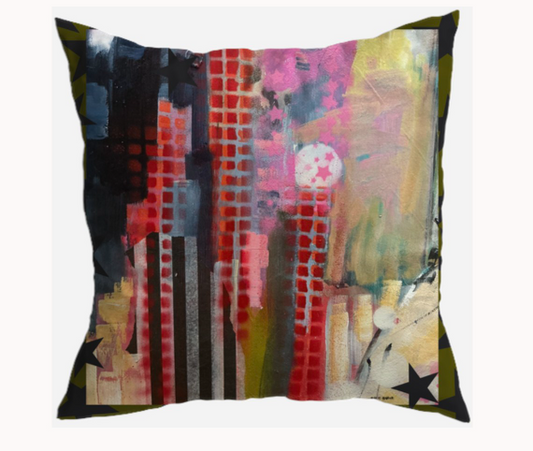 S7004 - Pillow 21 x 21 inches Organic Cotton Duck Canvas - Sand Connection Buildings